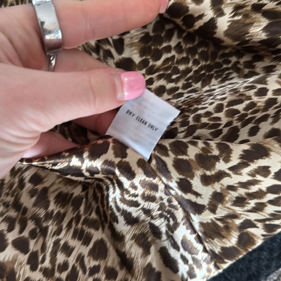 Tasha Polizzi Embroidered Gray Double-Breasted Coat - Picture 8 of 10